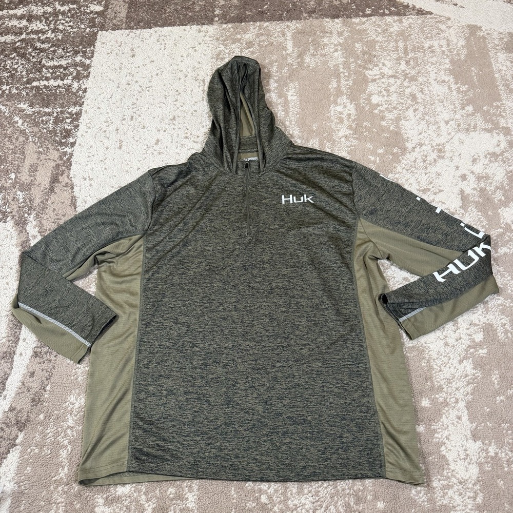 HUK Icon X Coldfront Hoodie Men's 2XL UPF 50+ Sun Protection Top Pullover Light